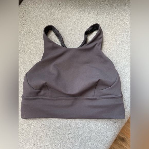 Lululemon Wunder Under Train Long Line Sports Bra Size 8 Black - Picture 1 of 4